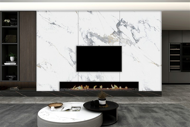 Premium Slab with Graceful Veining for Luxury Residential Spaces TQ11-24M162
