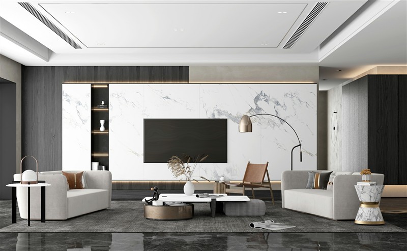Premium Slab with Graceful Veining for Luxury Residential Spaces TQ11-24M162