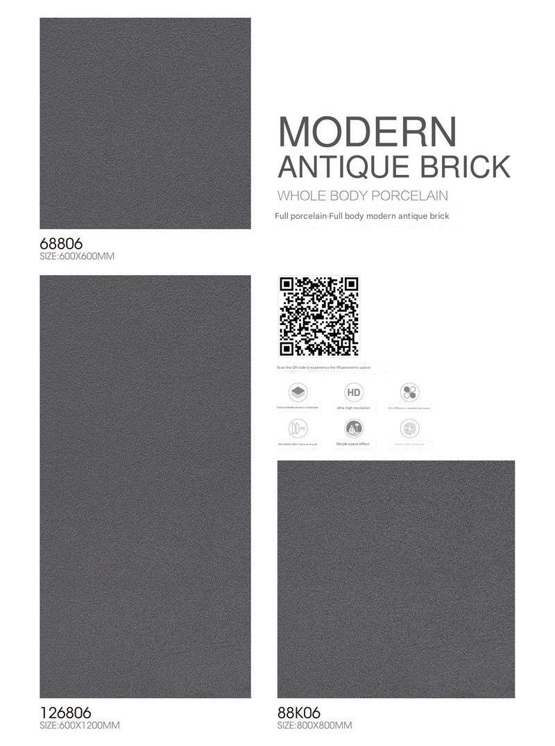 600X1200MM Whole Body Porcelain Modern Antique Brick Tiles for Living and Dining Rooms TQ02-126806