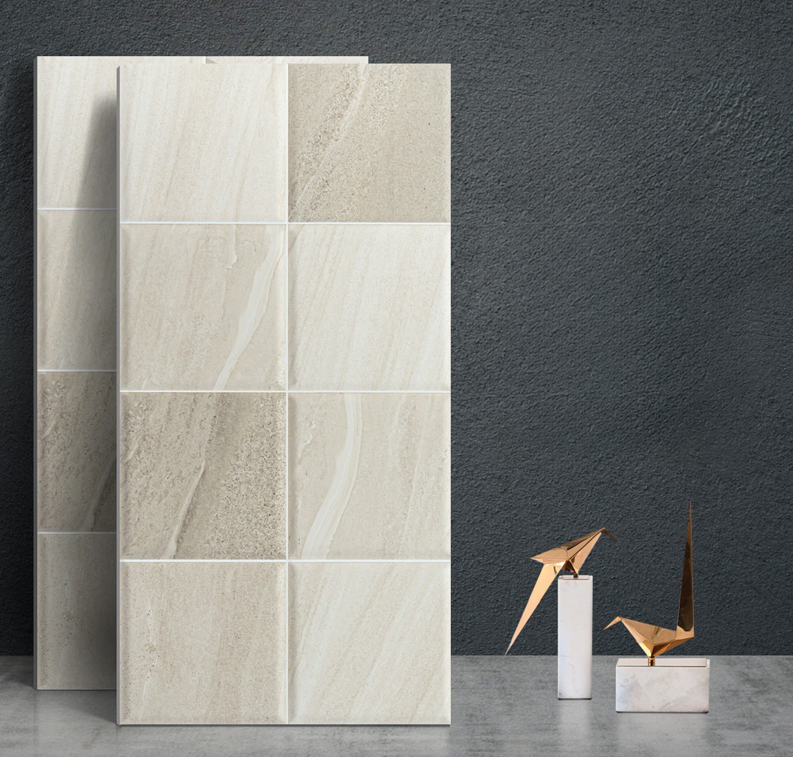 300x600 Matte Beige Textured Interior Wall Tiles TQ05-63527T