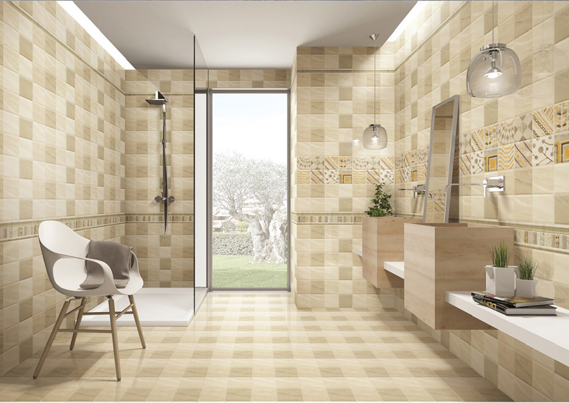 300x600 Matte Beige Textured Interior Wall Tiles TQ05-63527T