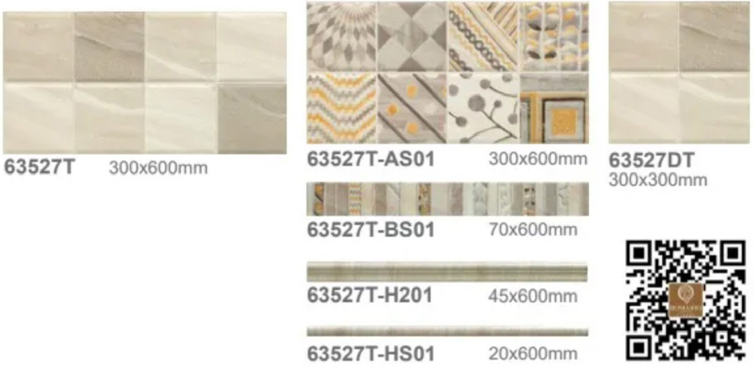 300x600 Matte Beige Textured Interior Wall Tiles TQ05-63527T