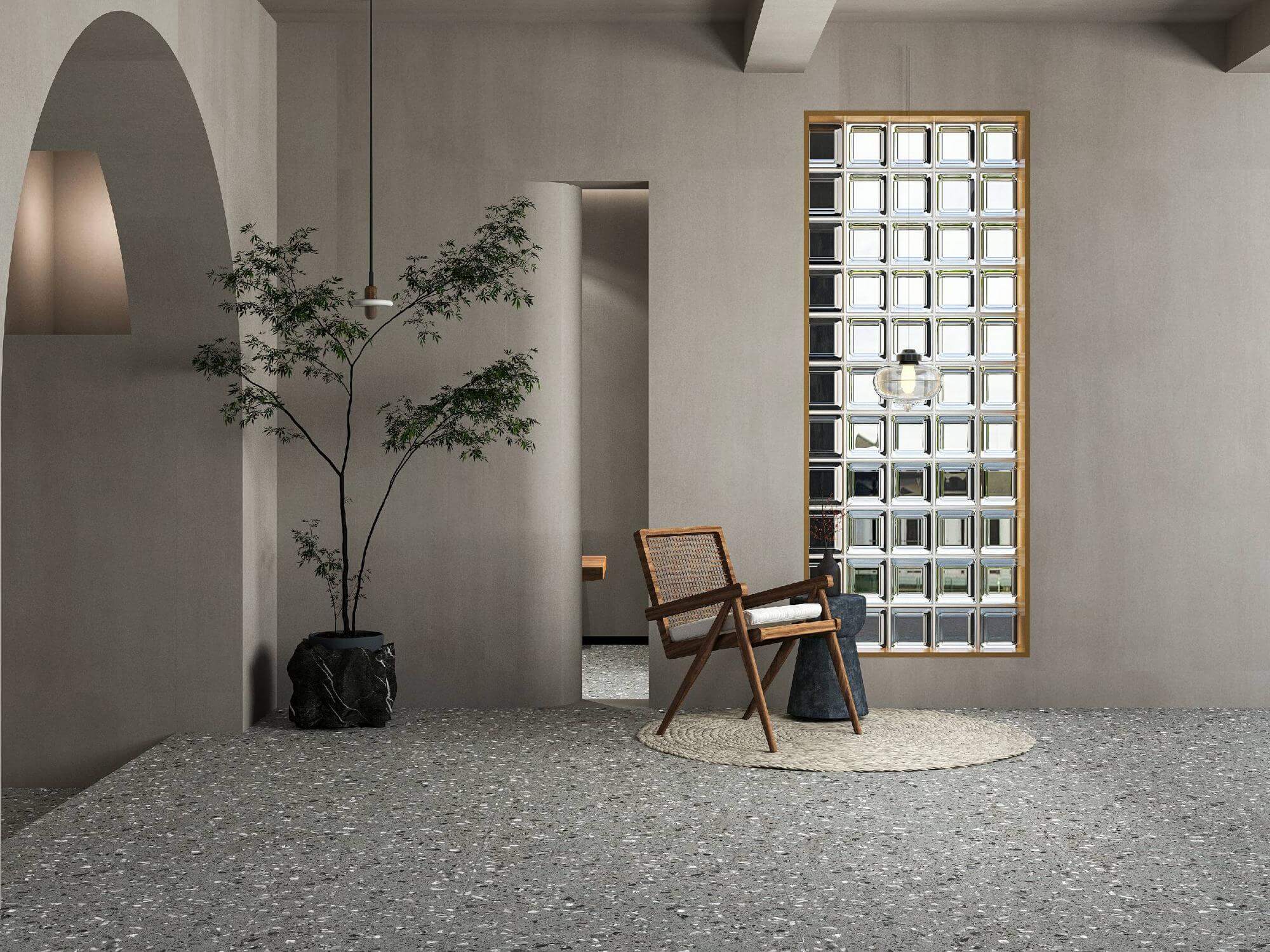 Stylish 600x1200mm Matte Terrazzo Tiles for Home Decor TQ08-128A09