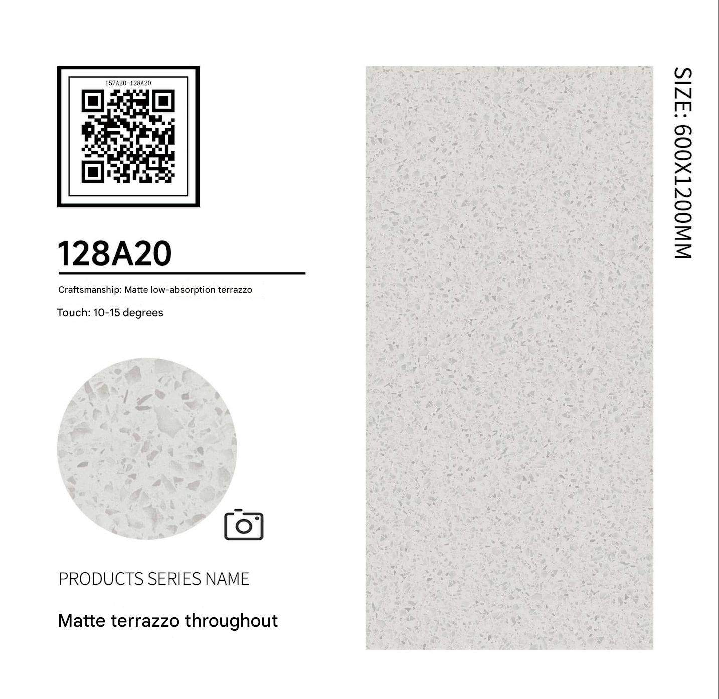 600x1200mm Upscale Terrazzo Tiles with Full - Body Craftsmanship TQ08-128A20