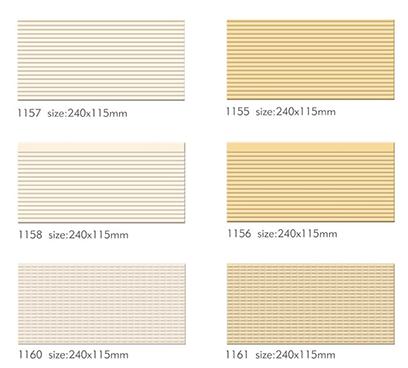 Classic 240x115mm Beige Striped Pool Tiles for Timeless Pool Designs (Models: 1157, 1158, 1155, 1156)