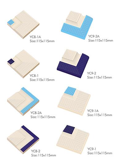 Chic 115x115mm Color - Accented Pool Tiles for Creative Pool Designs (Models: YC8 - 1A, YC9 - 2A, YC8 - 1, YC9 - 2, YC8 - 2A, YC9 - 1A, YC8 - 2, YC9 - 1)