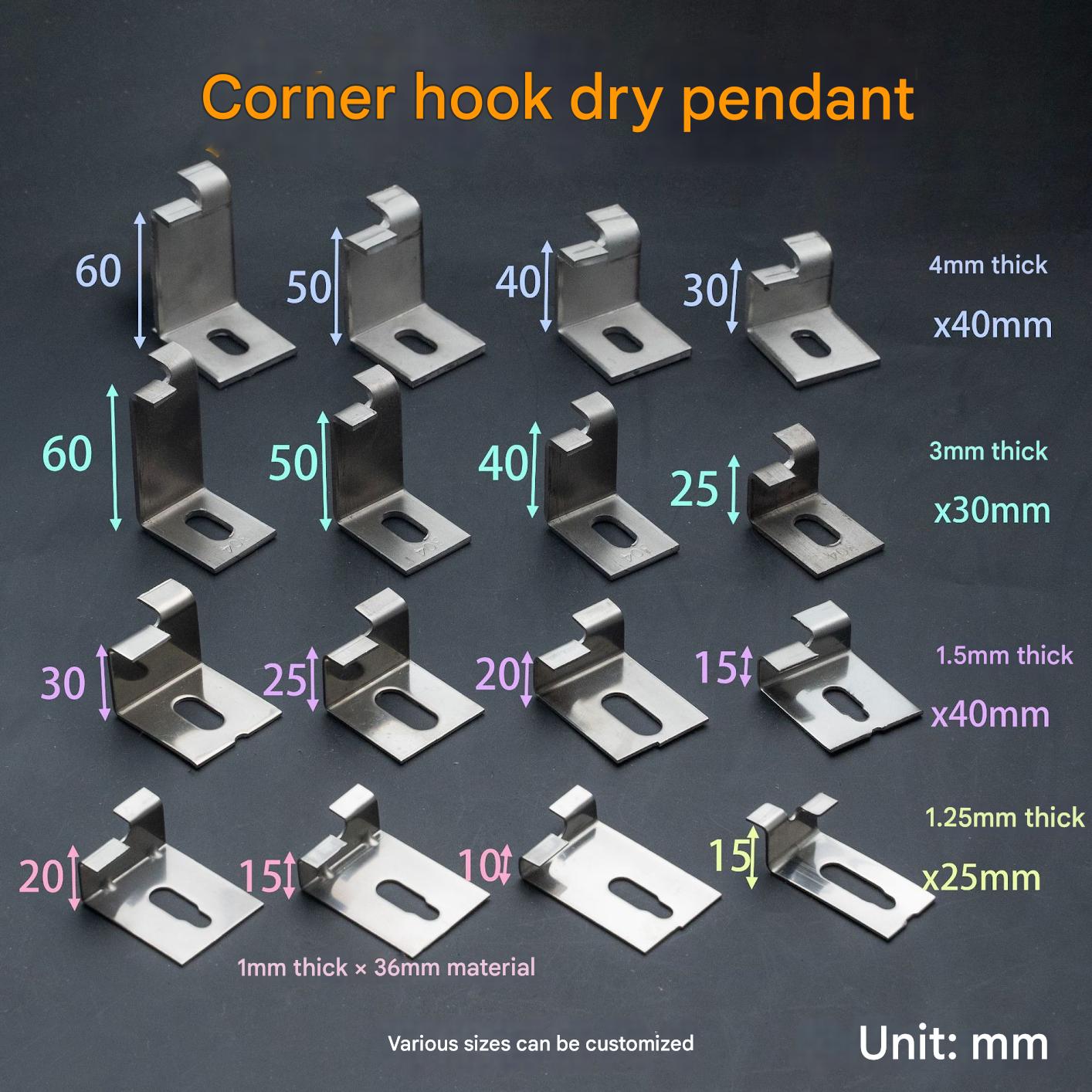 Stainless Steel & Aluminum Alloy Tile Dry Hanging Brackets for Secure Installation