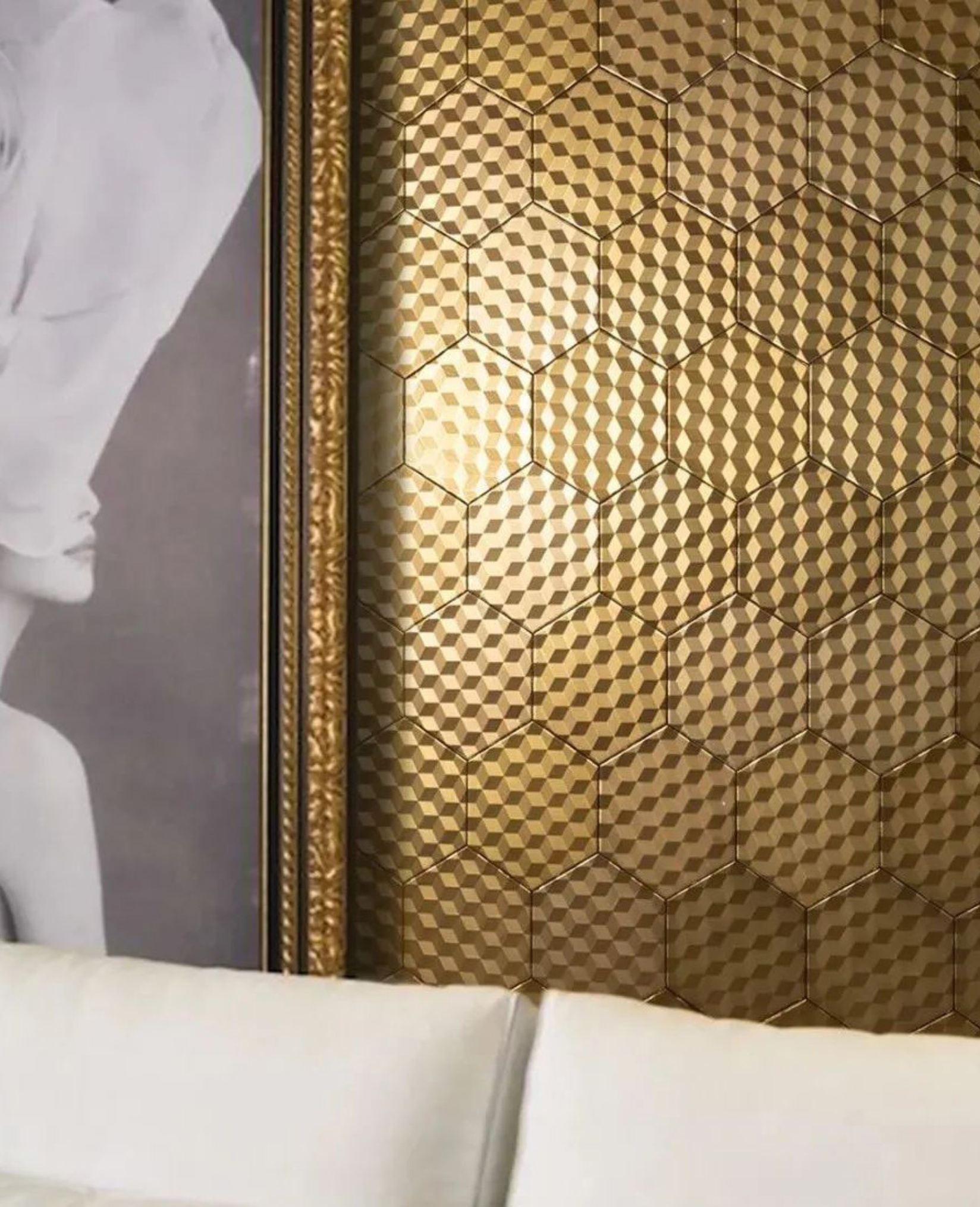 Elegant Gold - Toned Handmade Tiles for Statement Walls