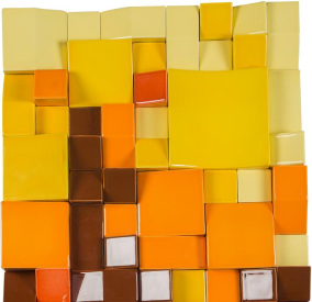 Warm Yellow & Orange Handmade Tile Mosaic for Feature Walls