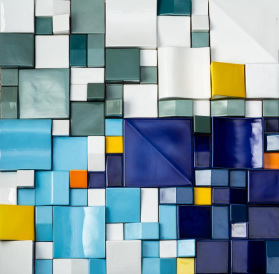 Warm Yellow & Orange Handmade Tile Mosaic for Feature Walls