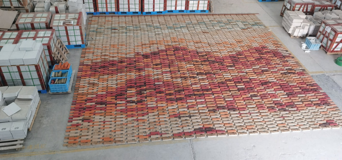Bohemian - Style Handmade Tile Mosaic with Retro Colors