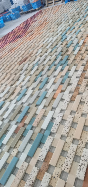 Bohemian - Style Handmade Tile Mosaic with Retro Colors