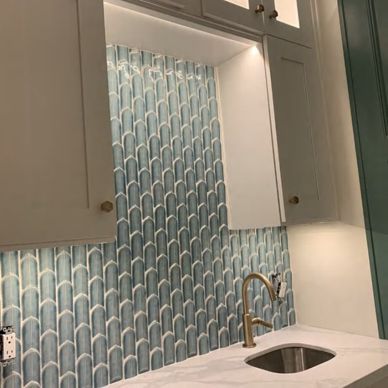 Industrial - Style Handmade Tile Mosaic in Cement Gray Tones