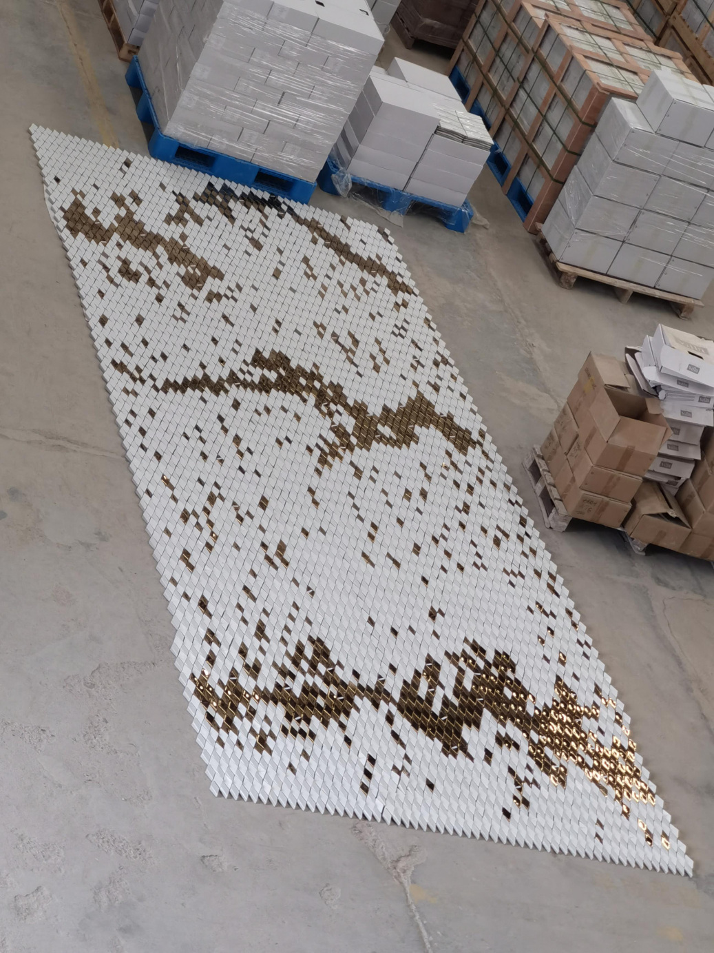 Metallic Gold & Copper Handmade Tile Mosaic for Luxe Accents