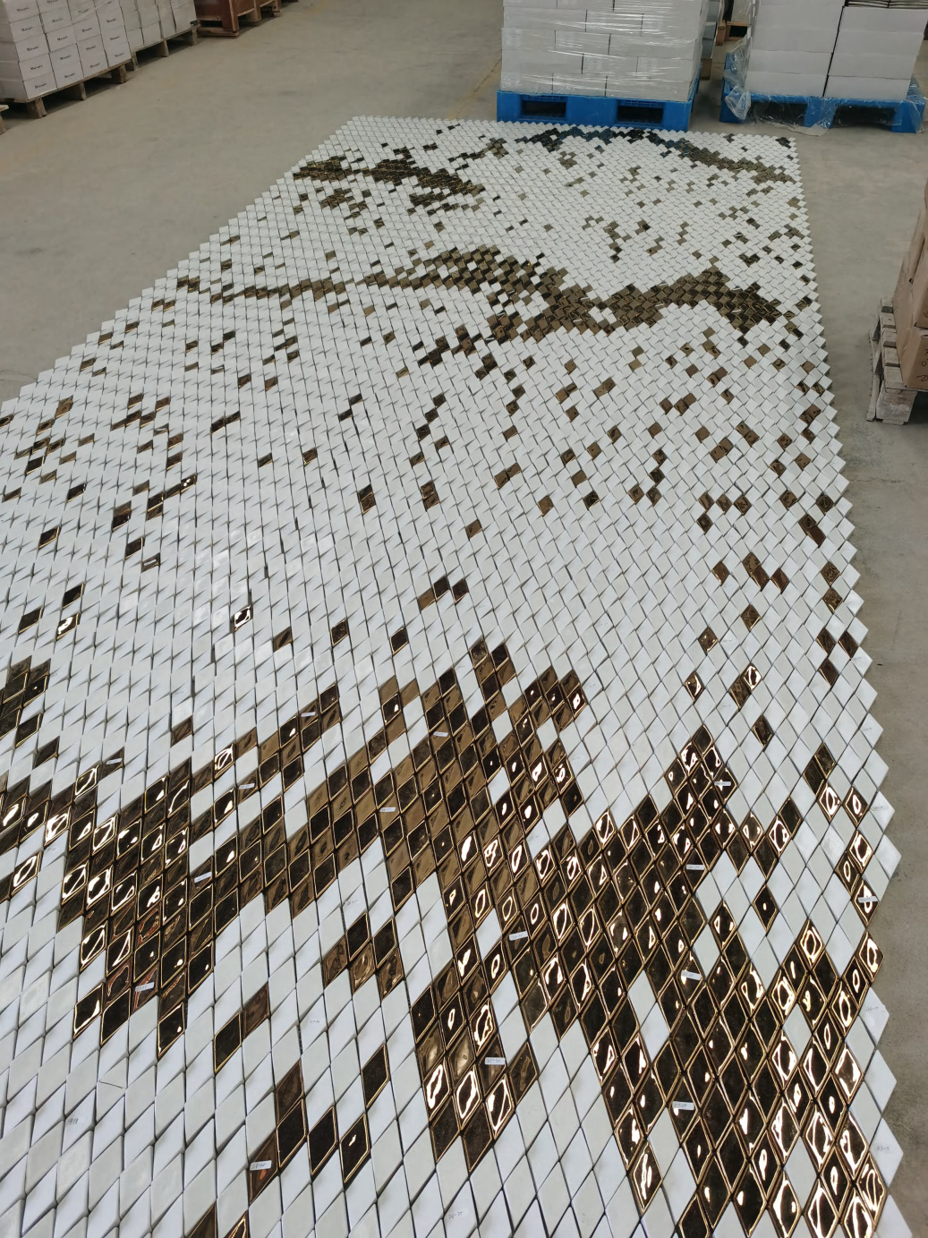 Metallic Gold & Copper Handmade Tile Mosaic for Luxe Accents
