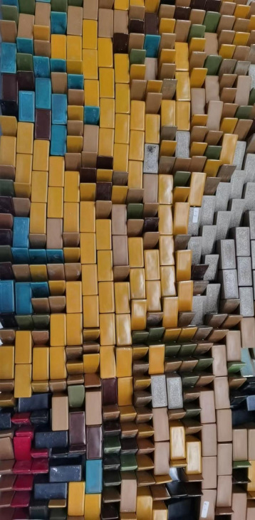 Colorful Rainbow - Inspired Handmade Tile Mosaic for Vibrant Spaces