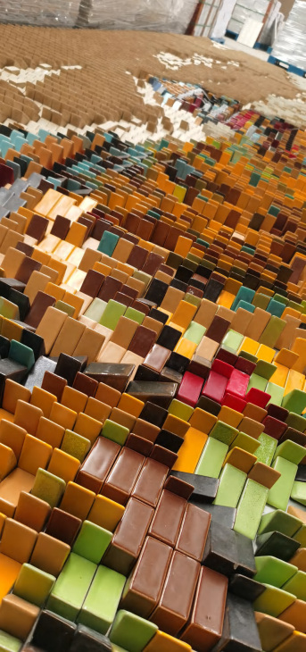 Colorful Rainbow - Inspired Handmade Tile Mosaic for Vibrant Spaces
