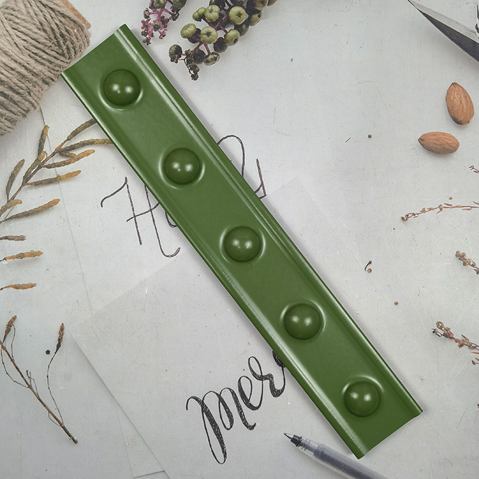50x300mm Soft - Light Olive Green Dotted Ceramic Wall Tiles XC503007