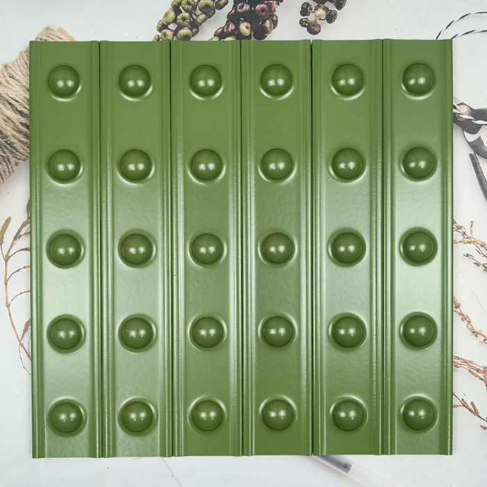 50x300mm Soft - Light Olive Green Dotted Ceramic Wall Tiles XC503007