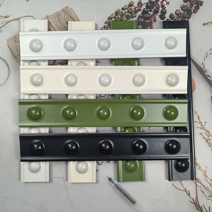 50x300mm Soft - Light Olive Green Dotted Ceramic Wall Tiles XC503007