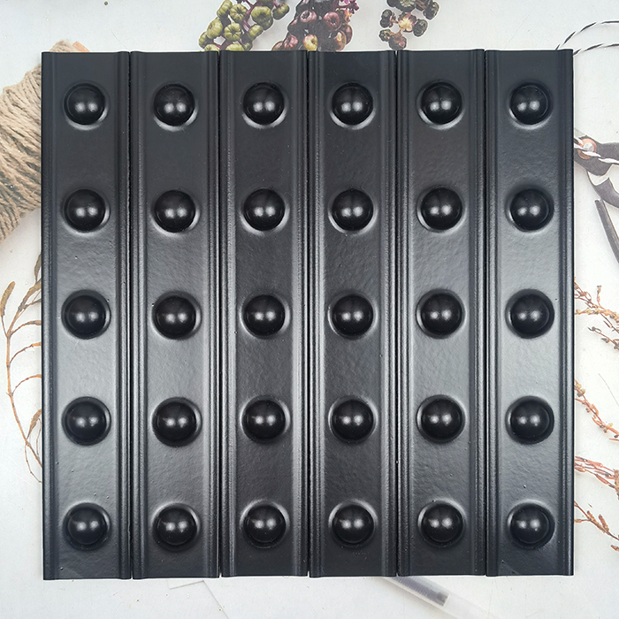 50x300mm Soft - Light Black Dotted Ceramic Wall Tiles XC503008