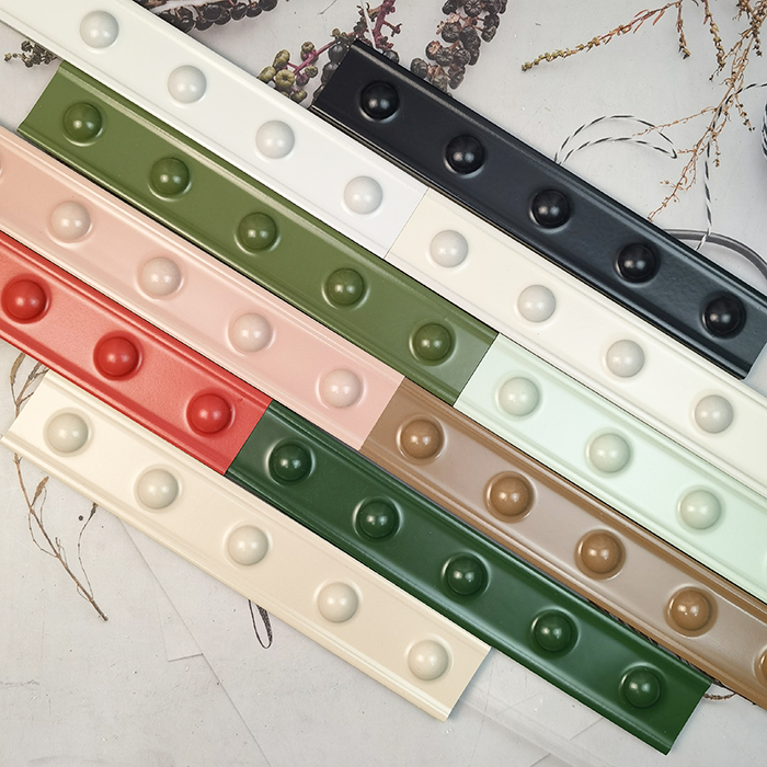 50x300mm Soft - Light Red Dotted Ceramic Wall Tiles XC503009