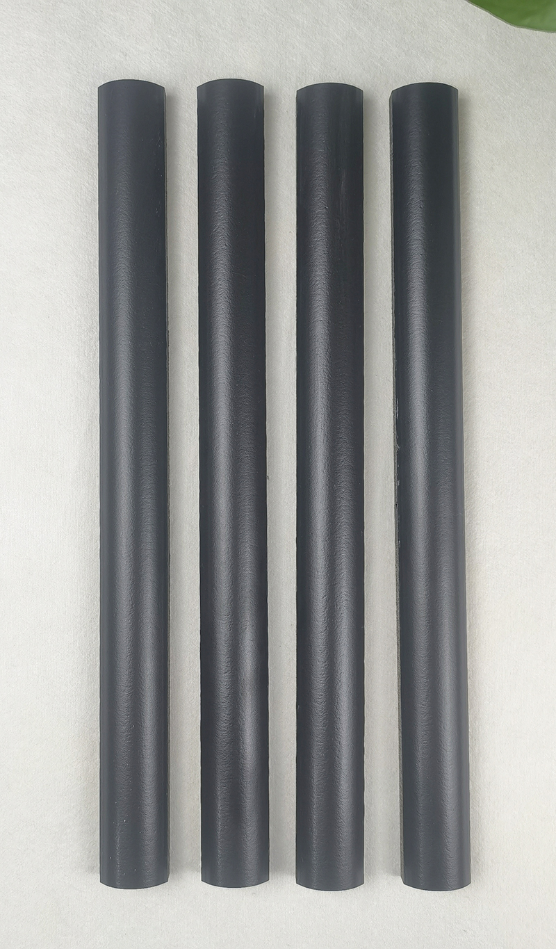 25x400mm Matte Black Semicircular Waistline Ceramic Tiles XC254002