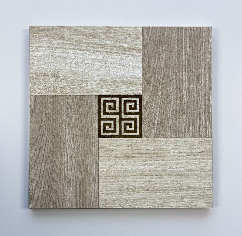 200x200mm Wood - Look Patchwork Gilded Ceramic Tiles - XC202849