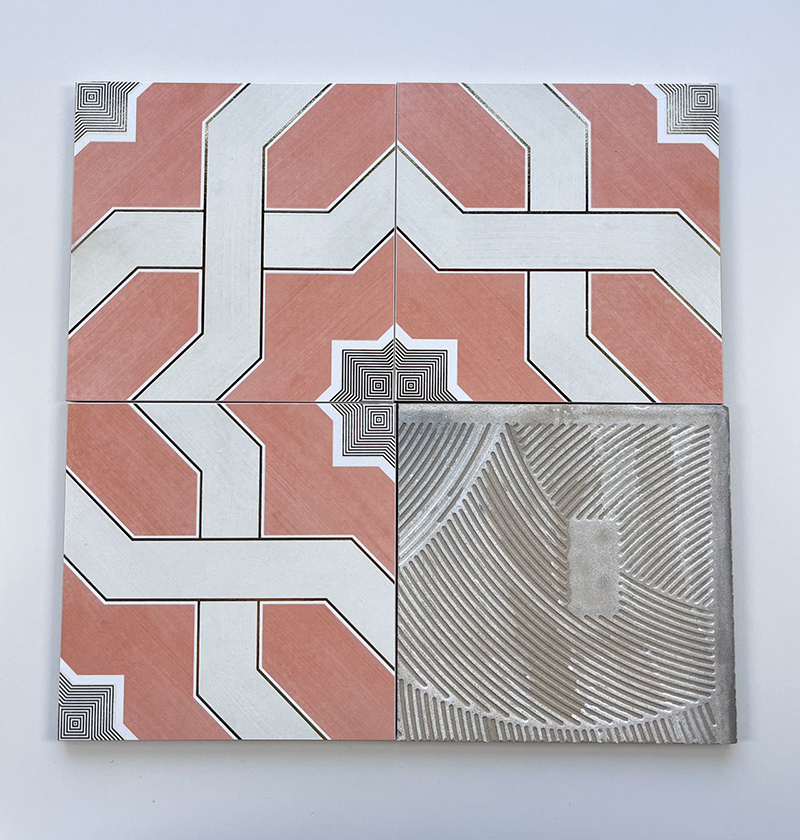 200x200mm Geometric Gilded Ceramic Mosaic Tiles - XC202842