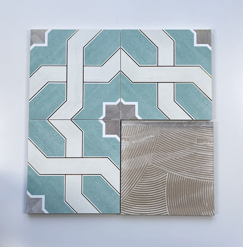 200x200mm Geometric Gilded Ceramic Mosaic Tiles - XC202841