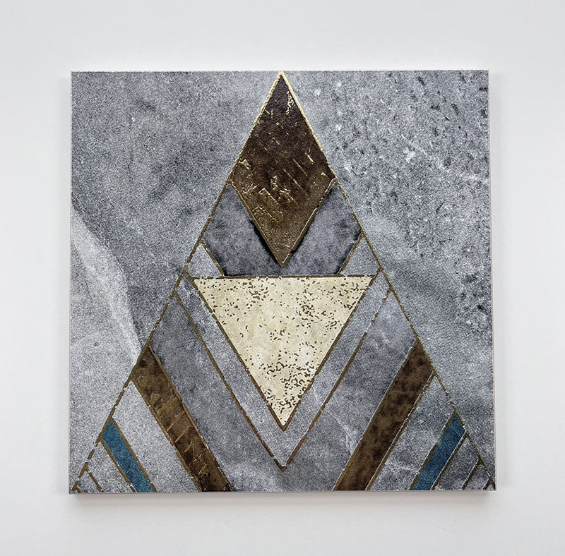 200x200mm Geometric Gilded Mosaic Ceramic Tiles - XC202056
