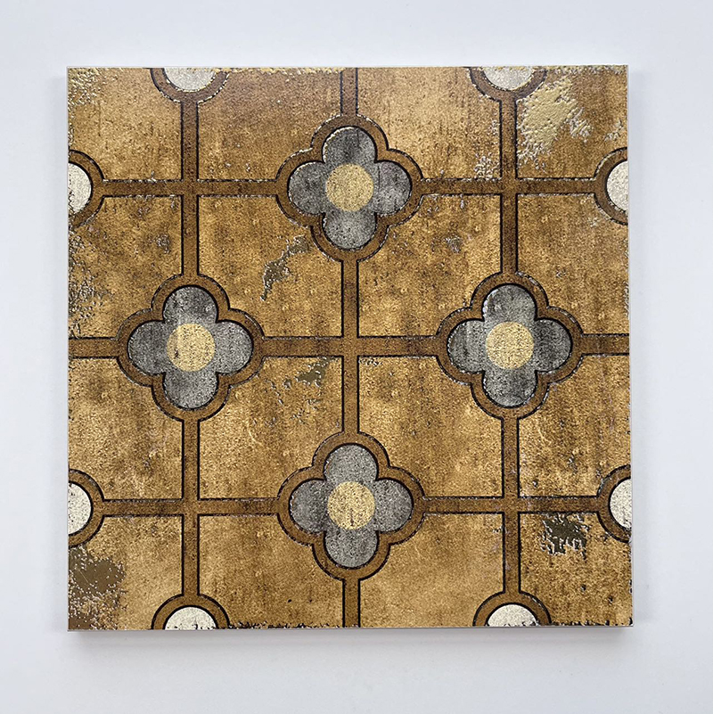 200x200mm Vintage - Style Gilded Mosaic Ceramic Tiles - XC202032