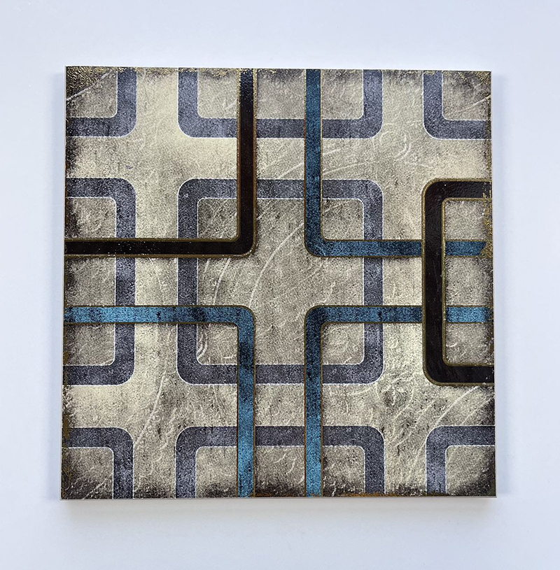 200x200mm Geometric Gilded Mosaic Ceramic Tiles - XC202029