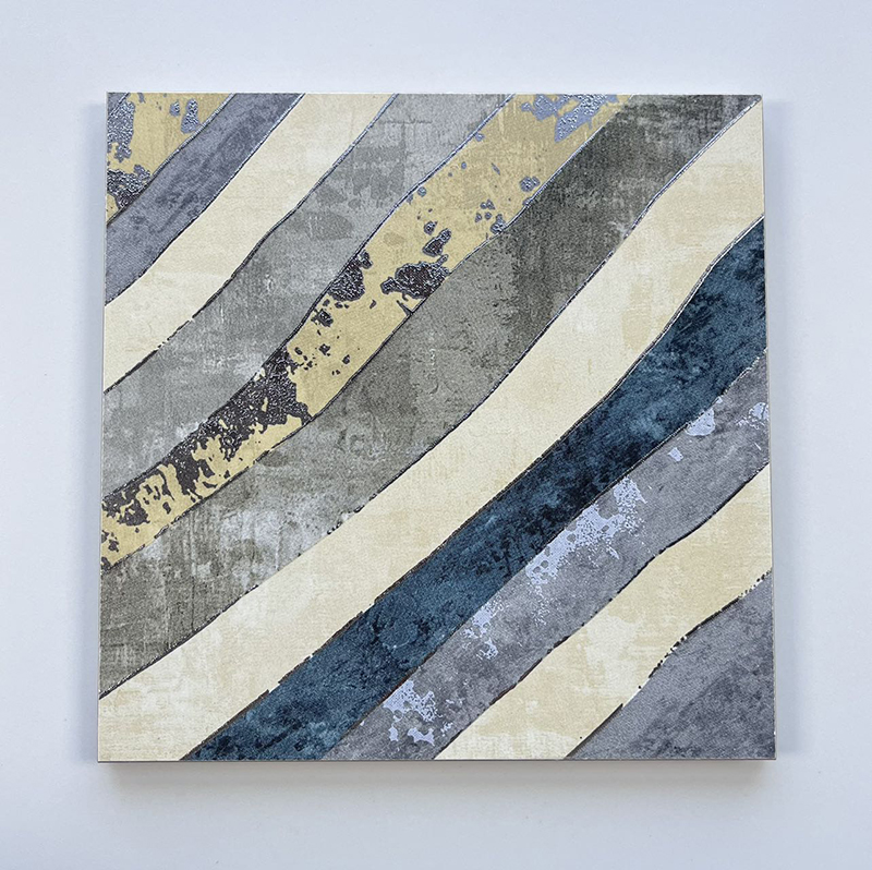 200x200mm Striped Gilded Mosaic Ceramic Tiles - XC202012