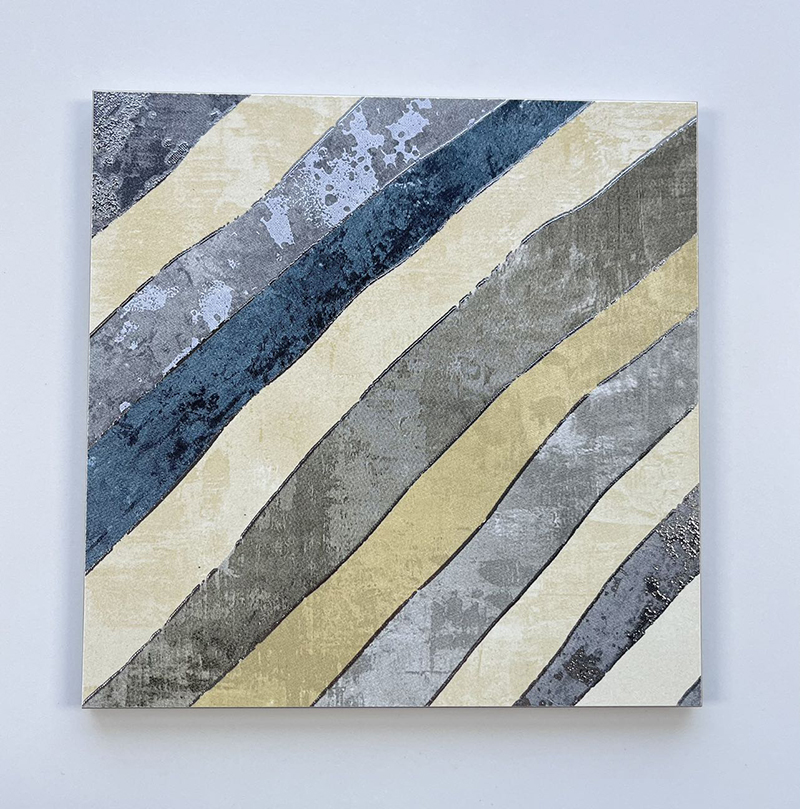 200x200mm Striped Gilded Mosaic Ceramic Tiles - XC202012