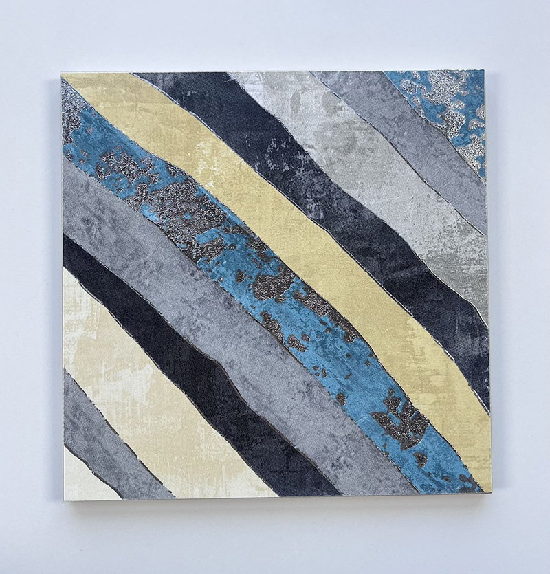 200x200mm Striped Gilded Mosaic Ceramic Tiles - XC202012