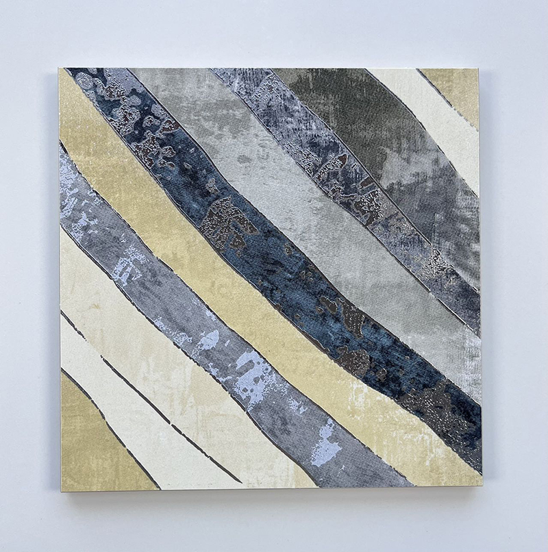 200x200mm Striped Gilded Mosaic Ceramic Tiles - XC202012