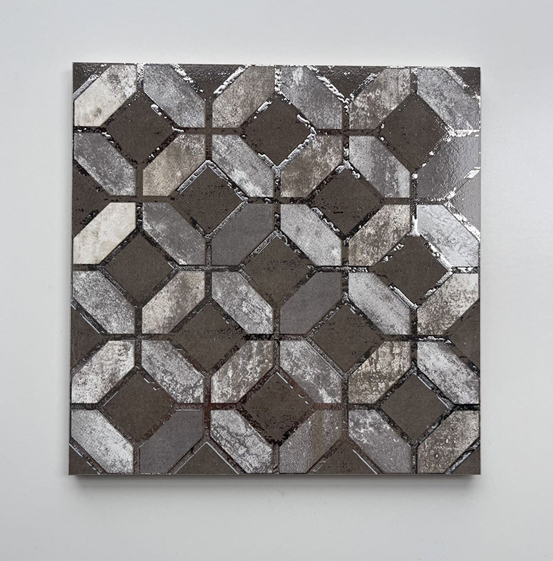 200x200mm Vintage - Style Gilded Mosaic Ceramic Tiles - XC201997