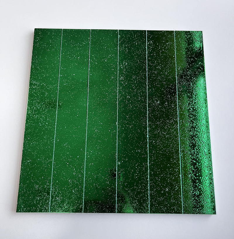 300x300mm Starry - Effect Dark Green Mosaic Tiles - XC503002