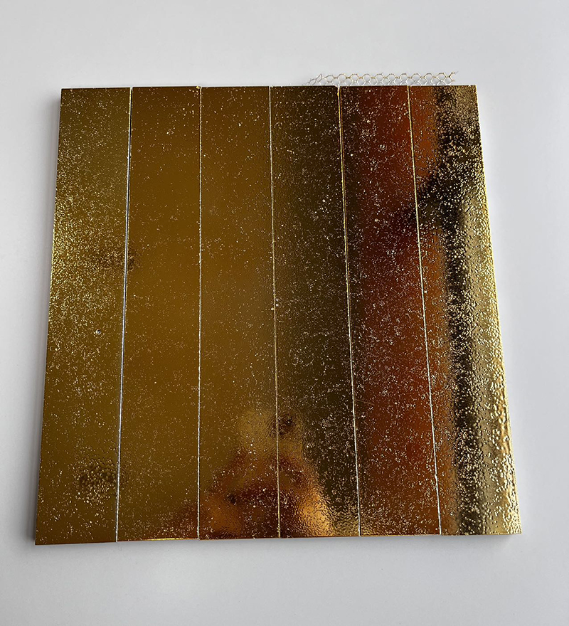 300x300mm Starry - Effect Pure Gold Mosaic Tiles - XC503004