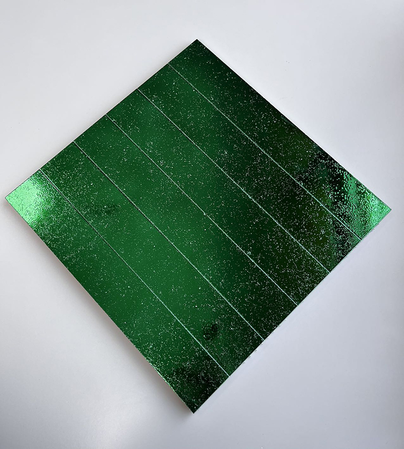 300x300mm Starry - Effect Leaf Green Mosaic Tiles - XC503007