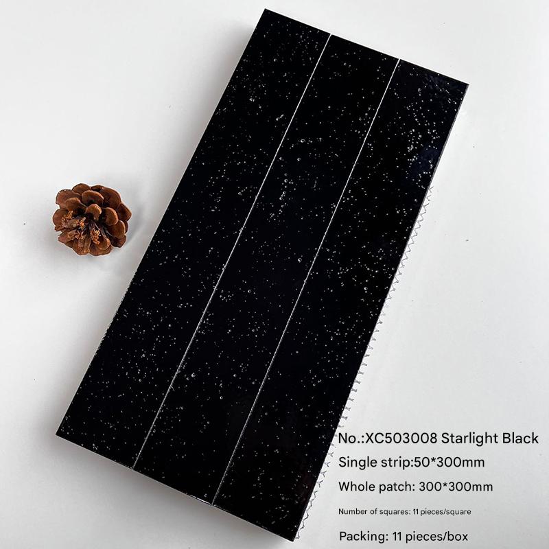 300x300mm Starry - Sky Black Mosaic Tiles - XC503008