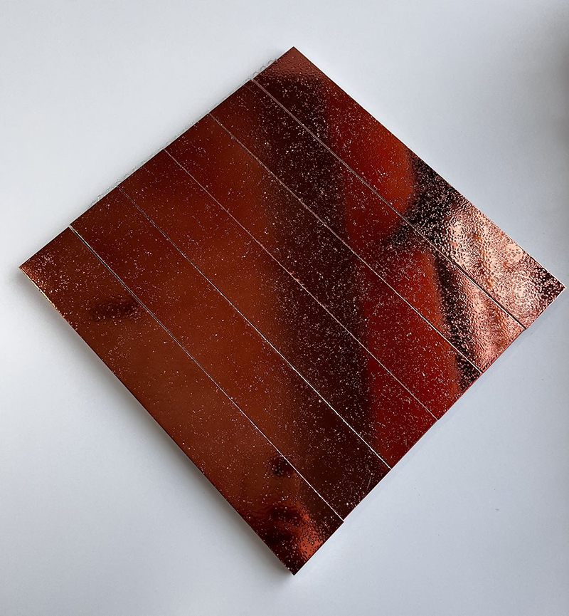 300x300mm Starry - Effect Aiken Orange - Red Mosaic Tiles - XC503011