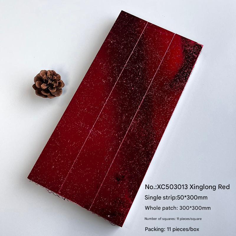 300x300mm Starry - Effect Prosperous Red Mosaic Tiles - XC503013
