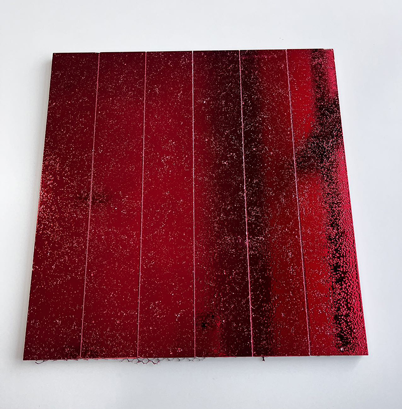 300x300mm Starry - Effect Prosperous Red Mosaic Tiles - XC503013