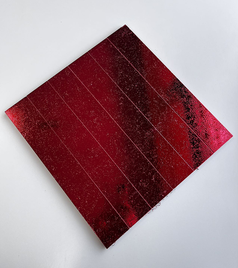 300x300mm Starry - Effect Prosperous Red Mosaic Tiles - XC503013