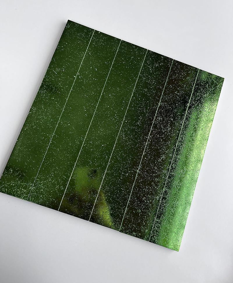 300x300mm Starry - Effect Lush Green Mosaic Tiles - XC503014