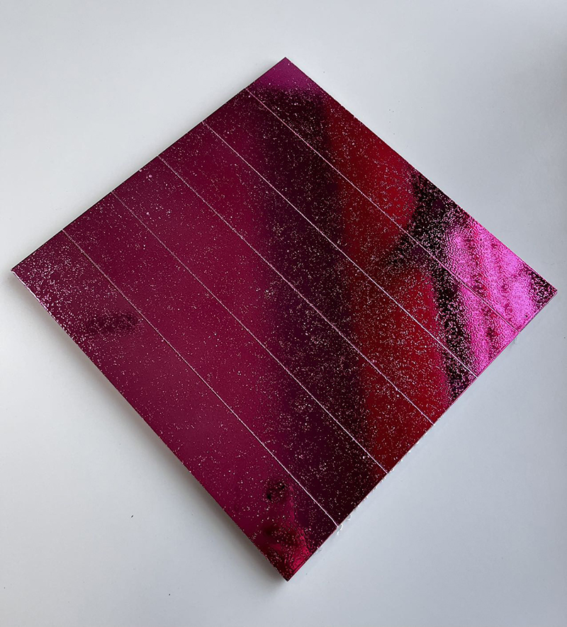 300x300mm Starry - Effect Romantic Red Mosaic Tiles - XC503015