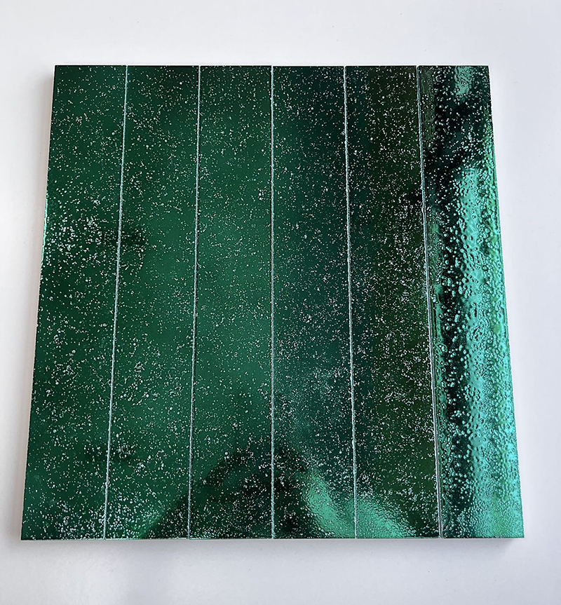 300x300mm Starry - Effect Emerald Green Mosaic Tiles - XC503016