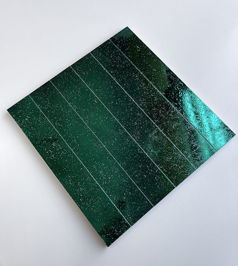 300x300mm Starry - Effect Emerald Green Mosaic Tiles - XC503016